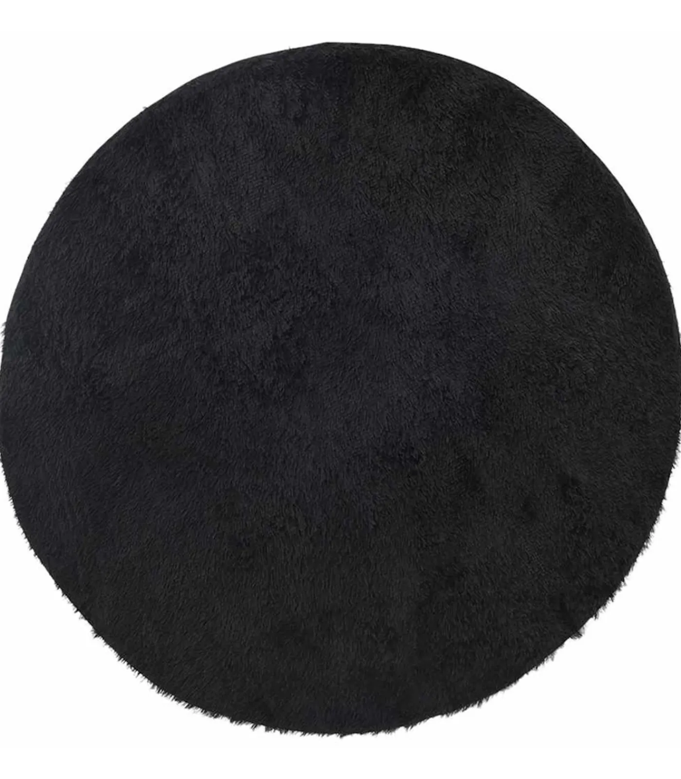 vidaXL Hoogpolig vloerkleed NAVARRA 120x120 cm polyester zwart