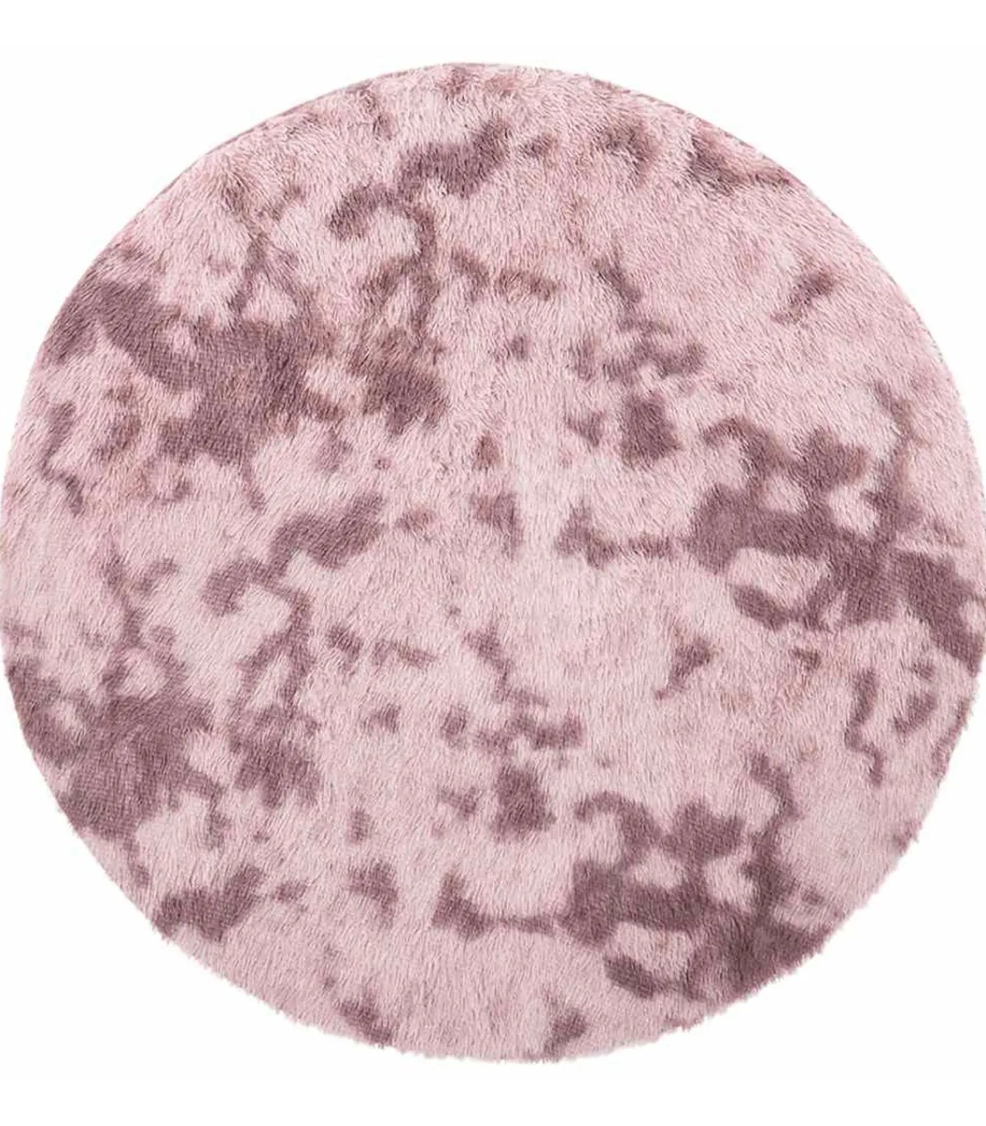 Online Hoogpolig vloerkleed NAVARRA 200x200 cm polyester stoffig roze Tapijten