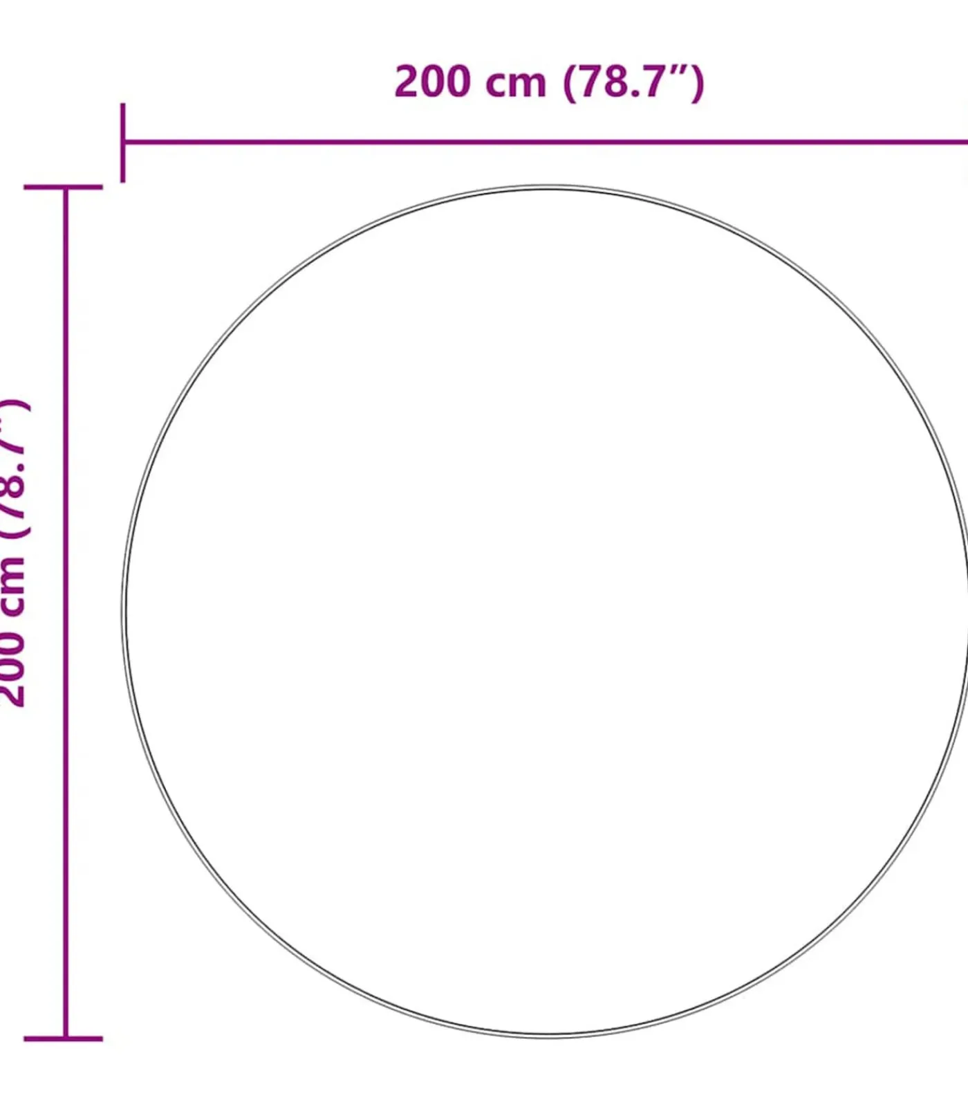 Online Hoogpolig vloerkleed NAVARRA 200x200 cm polyester stoffig roze Tapijten