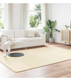 Hot Hoogpolig vloerkleed NAVARRA 200x290 cm polyester crèmekleurig Tapijten