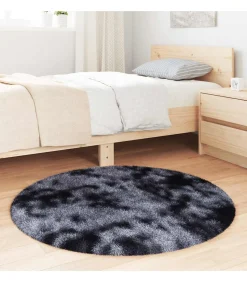 Best Hoogpolig vloerkleed NAVARRA 100x100 cm polyester donkergrijs Tapijten