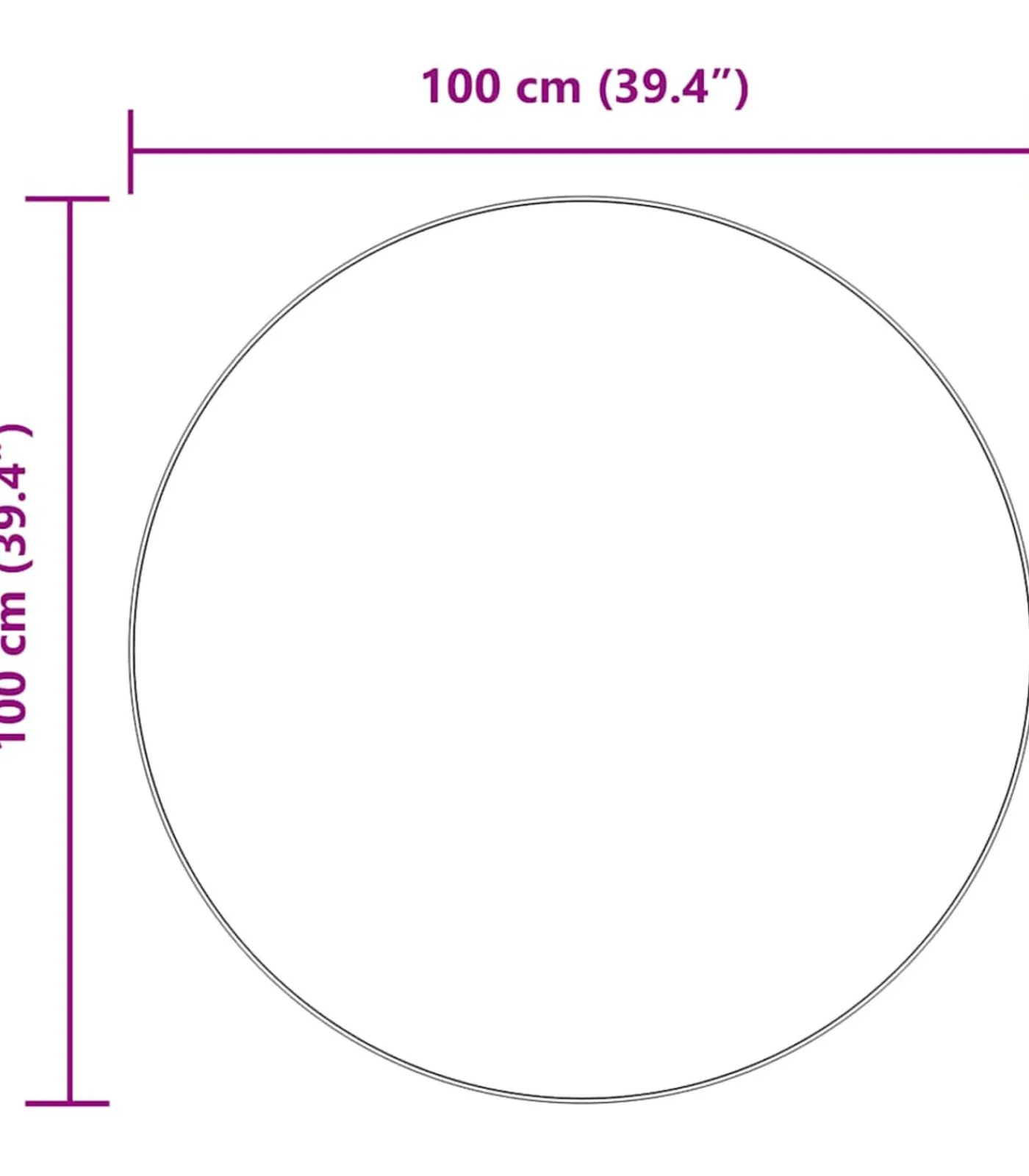 Best Hoogpolig vloerkleed NAVARRA 100x100 cm polyester donkergrijs Tapijten