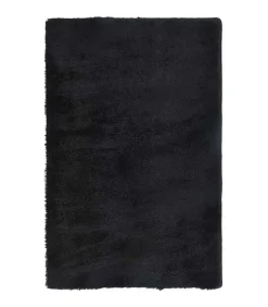 Discount Hoogpolig vloerkleed NAVARRA 130x200 cm polyester zwart Tapijten