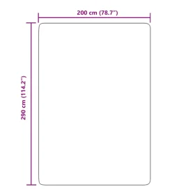 Clearance Hoogpolig vloerkleed NAVARRA 200x290 cm polyester donkergrijs Tapijten