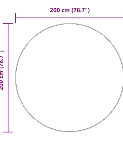 vidaXL Hoogpolig vloerkleed NAVARRA 200x200 cm polyester zwart
