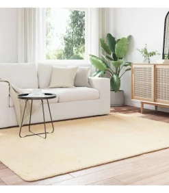 vidaXL Hoogpolig vloerkleed NAVARRA 160x230 cm polyester crèmekleurig