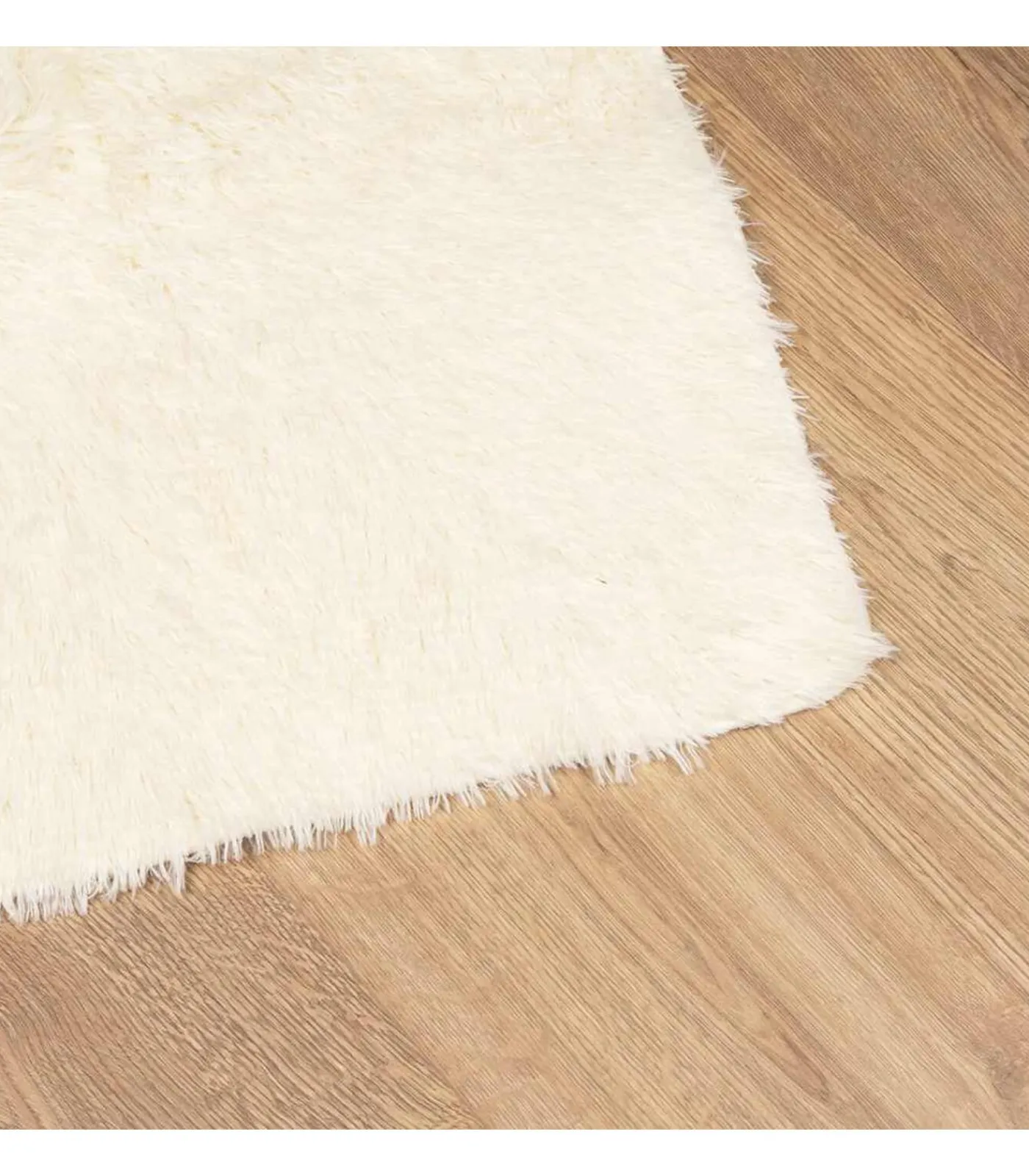 vidaXL Hoogpolig vloerkleed NAVARRA 160x230 cm polyester crèmekleurig