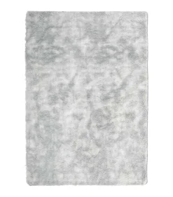 Online Hoogpolig vloerkleed NAVARRA 120x170 cm polyester zilvergrijs Tapijten