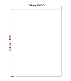 Outlet Hoogpolig vloerkleed NAVARRA 240x340 cm polyester stoffig roze Tapijten