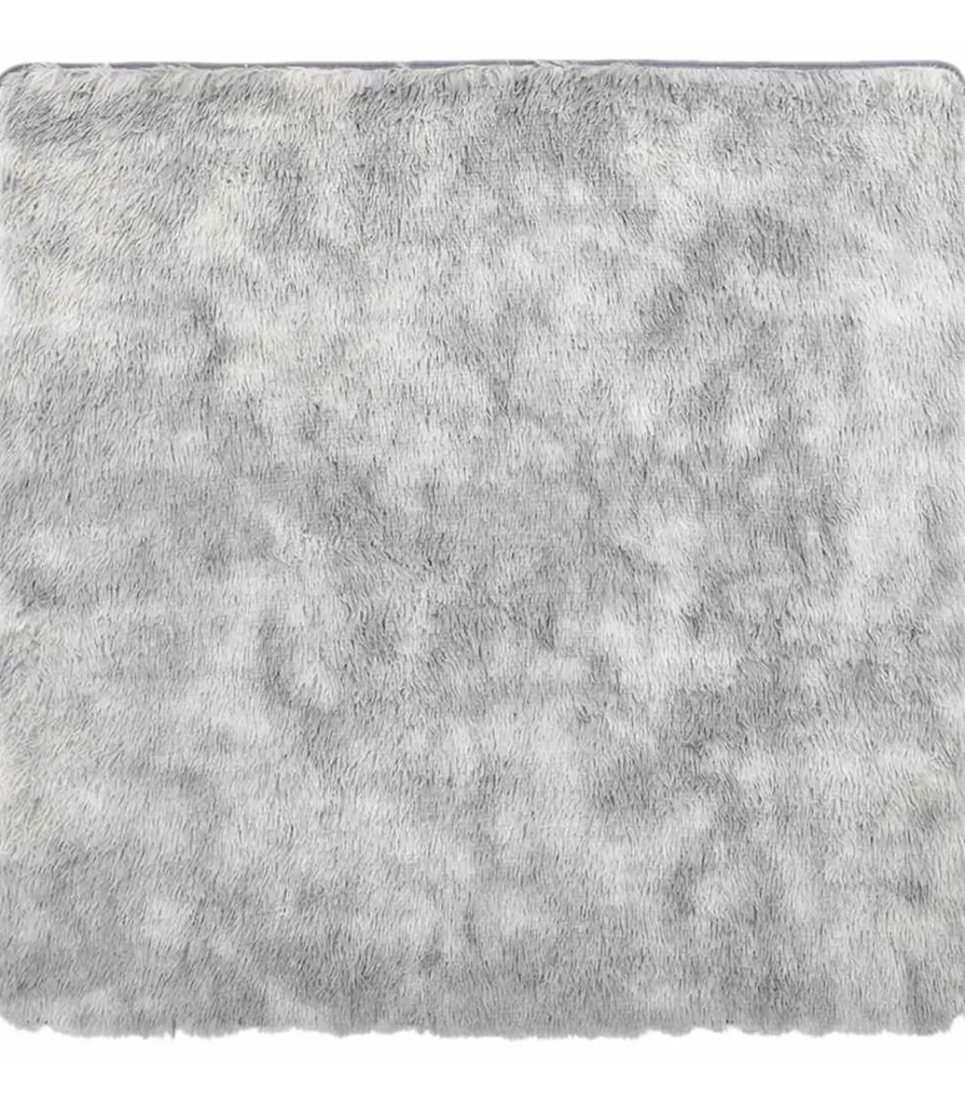 Hoogpolig vloerkleed NAVARRA 120x120 cm polyester zilvergrijs Tapijten