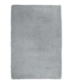 vidaXL Hoogpolig vloerkleed NAVARRA 120x170 cm polyester lichtgrijs