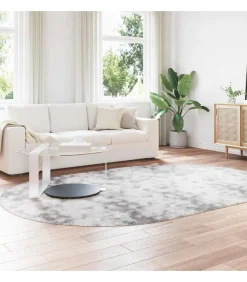 vidaXL Hoogpolig vloerkleed NAVARRA 300x200 cm polyester zilvergrijs