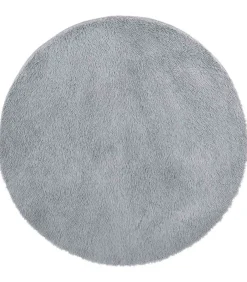 vidaXL Hoogpolig vloerkleed NAVARRA 200x200 cm polyester lichtgrijs