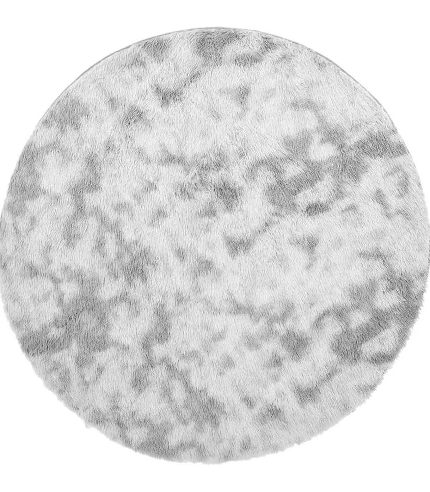 Outlet Hoogpolig vloerkleed NAVARRA 200x200 cm polyester zilvergrijs Tapijten