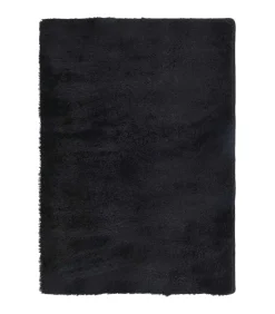 vidaXL Hoogpolig vloerkleed NAVARRA 120x170 cm polyester zwart