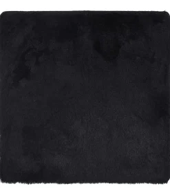 vidaXL Hoogpolig vloerkleed NAVARRA 160x160 cm polyester zwart