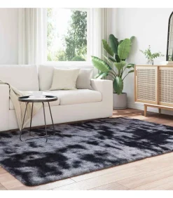 Hoogpolig vloerkleed NAVARRA 160x230 cm polyester donkergrijs Tapijten