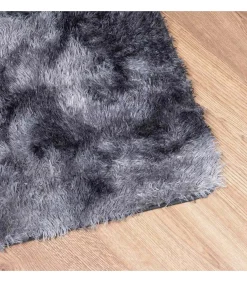 Hoogpolig vloerkleed NAVARRA 160x230 cm polyester donkergrijs Tapijten