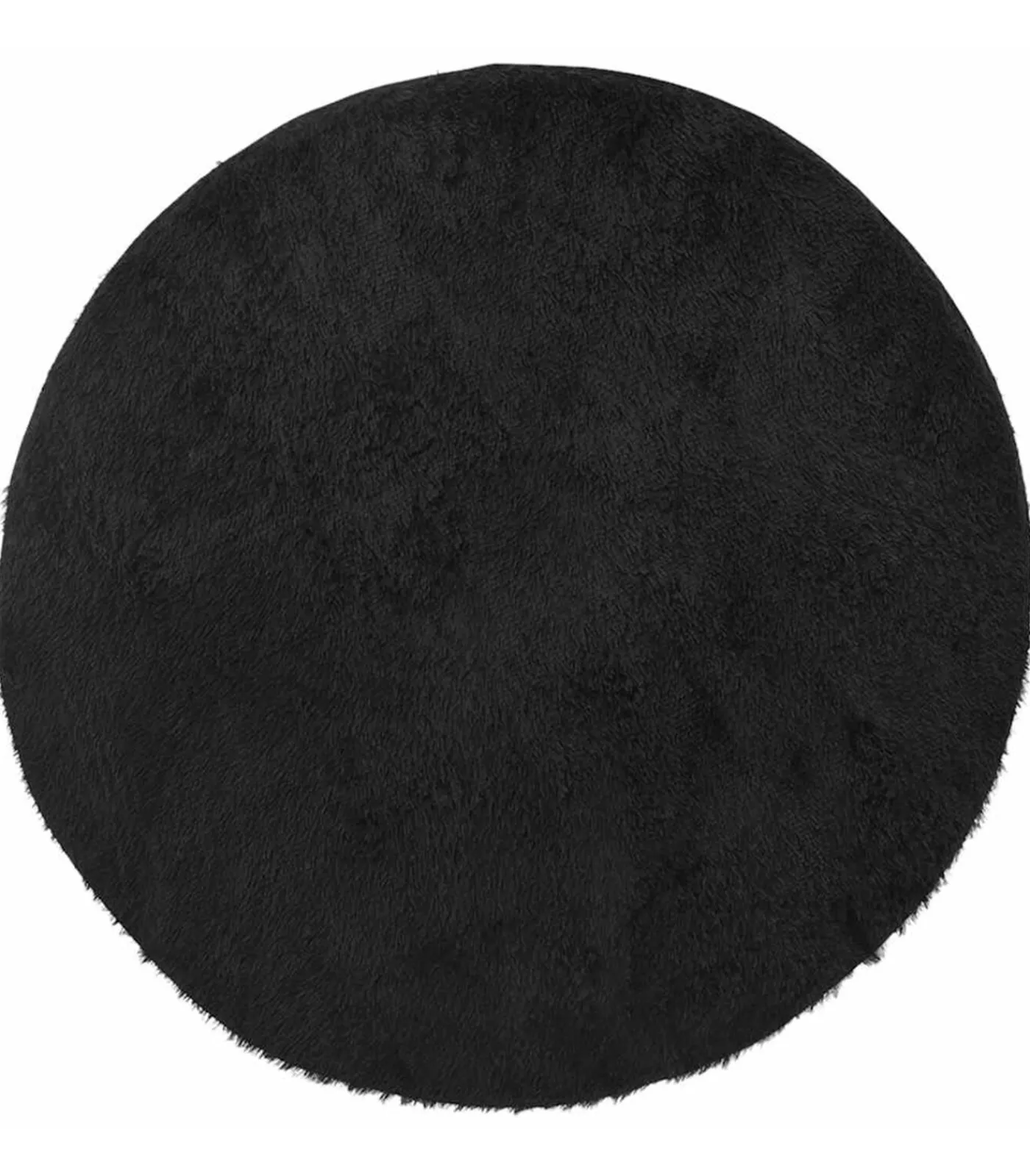 New Hoogpolig vloerkleed NAVARRA 160x160 cm polyester zwart Tapijten