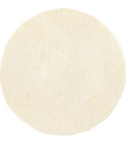 vidaXL Hoogpolig vloerkleed NAVARRA 120x120 cm polyester crèmekleurig