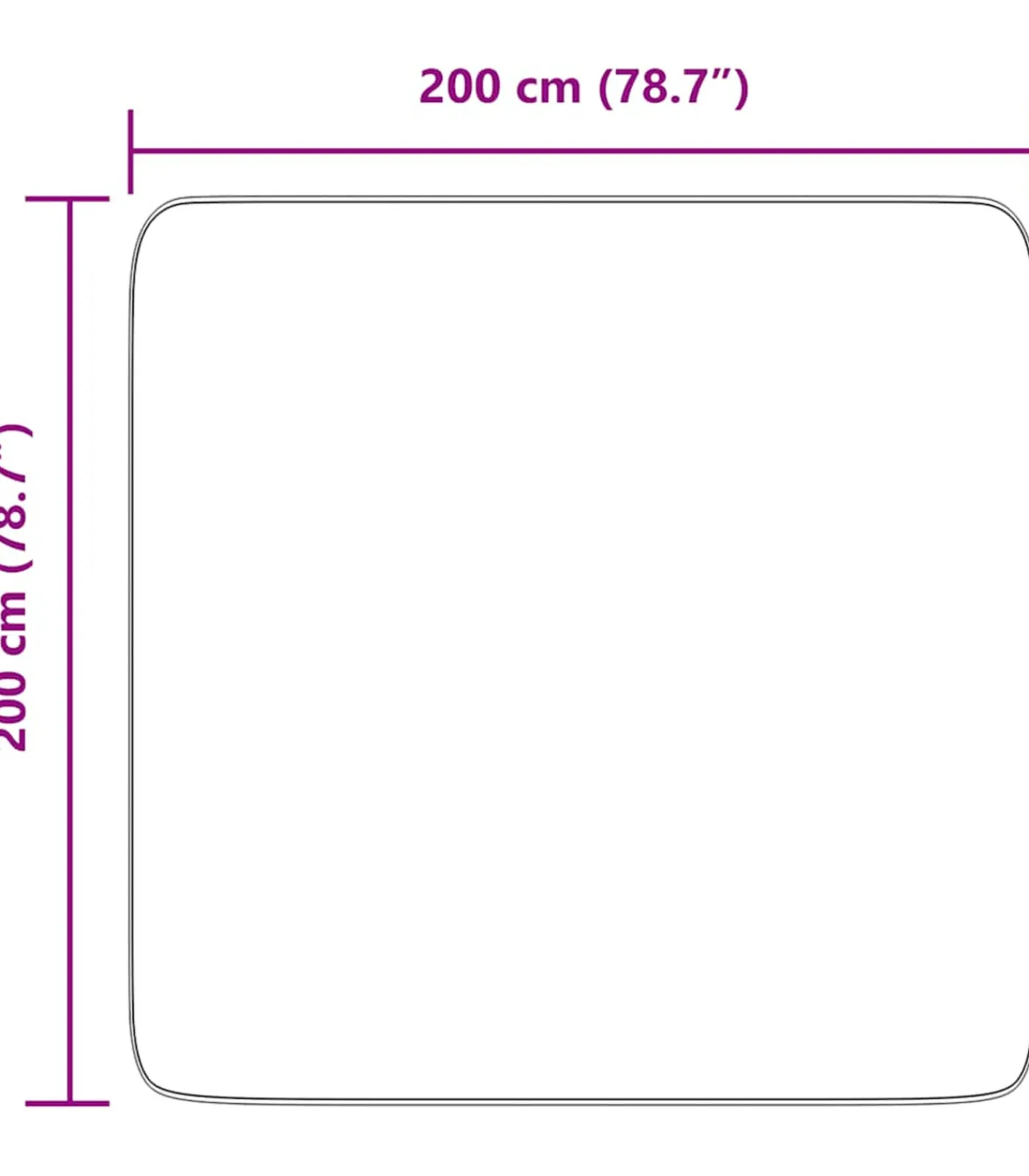 Clearance Hoogpolig vloerkleed NAVARRA 200x200 cm polyester lichtgrijs Tapijten