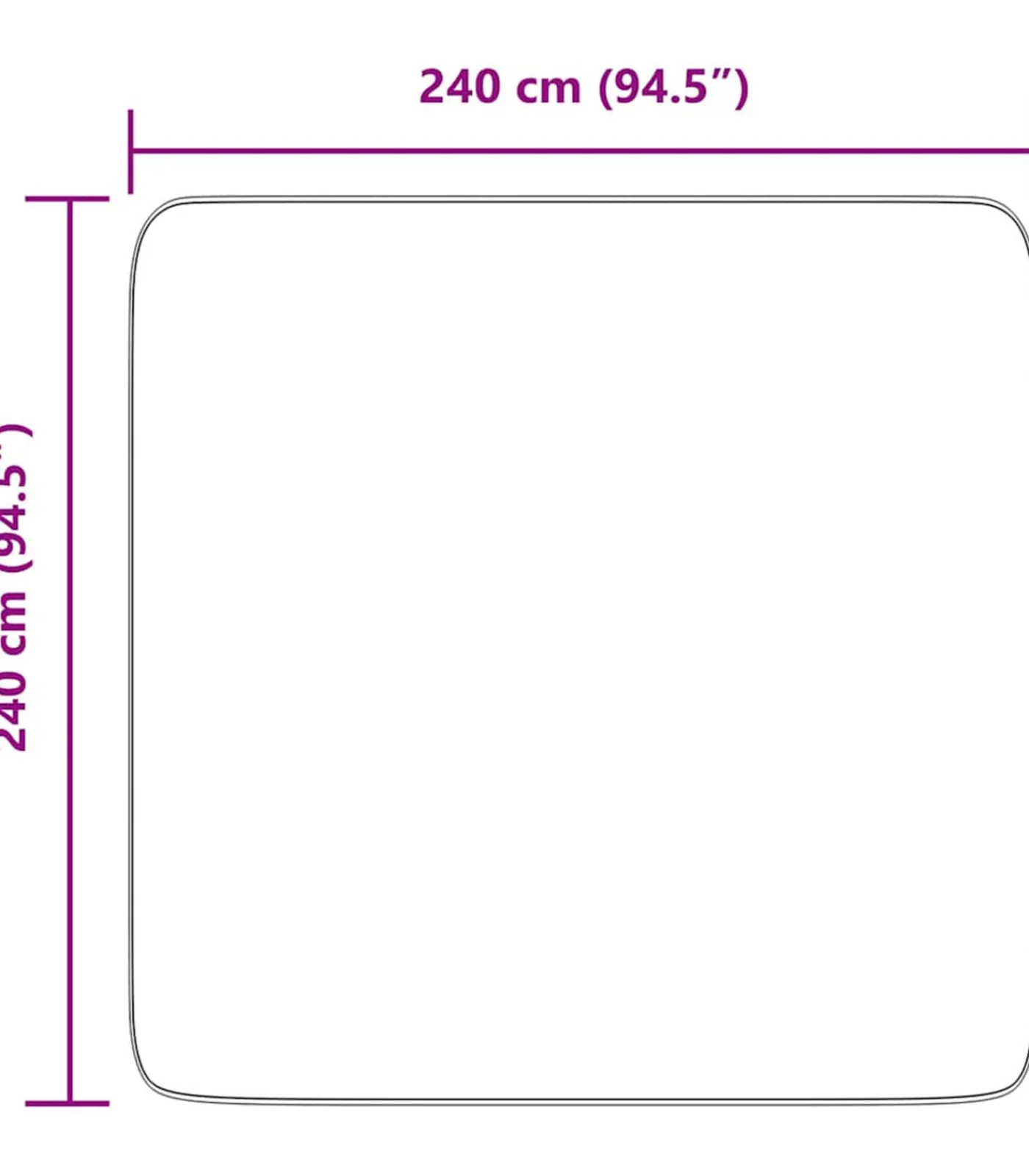 Clearance Hoogpolig vloerkleed NAVARRA 240x240 cm polyester Tapijten