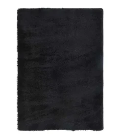 vidaXL Hoogpolig vloerkleed NAVARRA 160x230 cm polyester zwart