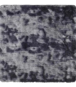 vidaXL Hoogpolig vloerkleed NAVARRA 160x160 cm polyester donkergrijs