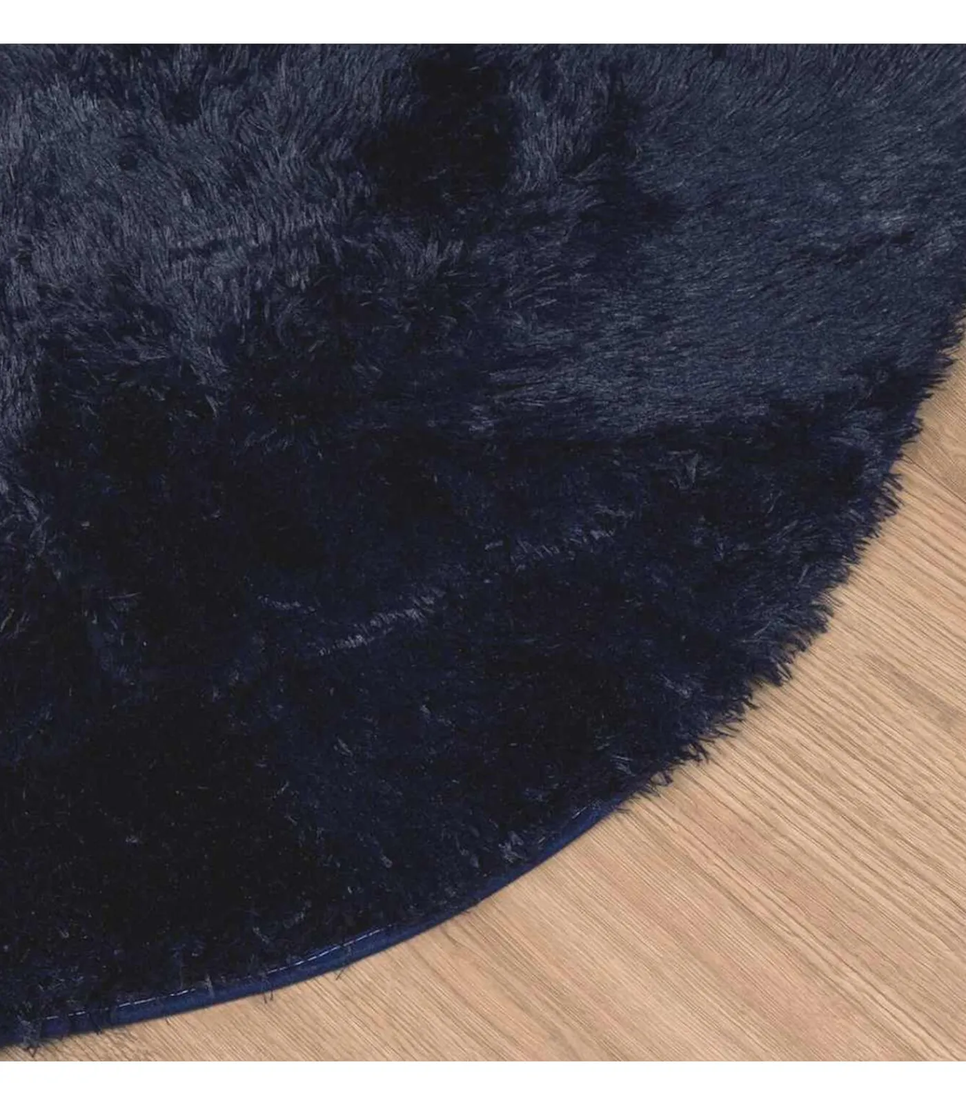 Best Hoogpolig vloerkleed NAVARRA 240x240 cm polyester marineblauw Tapijten