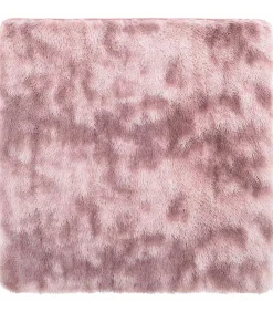Best Hoogpolig vloerkleed NAVARRA 160x160 cm polyester stoffig roze Tapijten