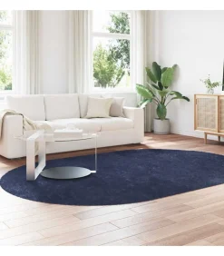 vidaXL Hoogpolig vloerkleed NAVARRA 300x200 cm polyester marineblauw