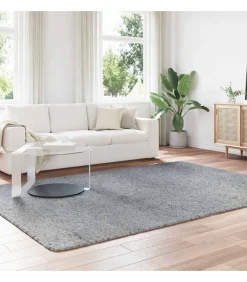 vidaXL Hoogpolig vloerkleed NAVARRA 200x290 cm polyester lichtgrijs