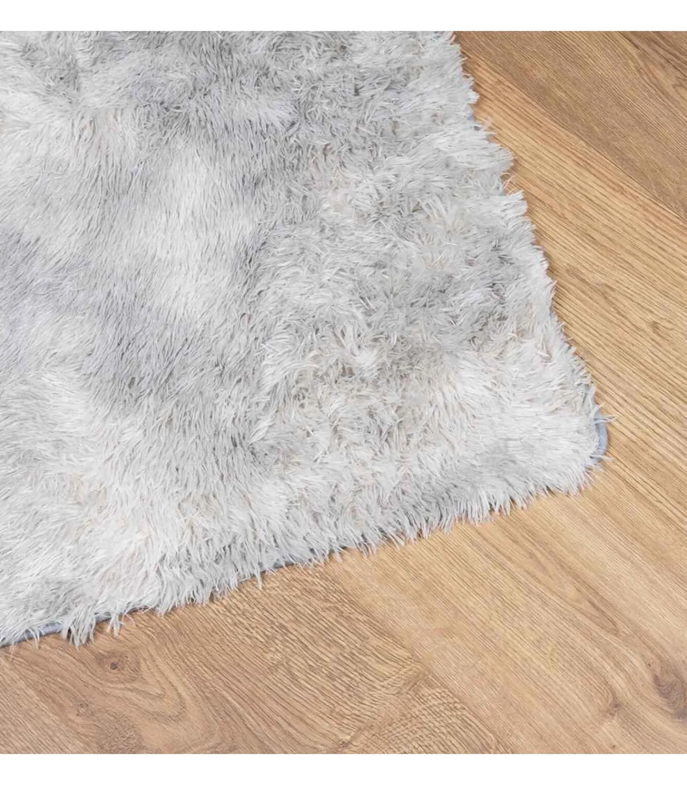 Clearance Hoogpolig vloerkleed NAVARRA 240x340 cm polyester zilvergrijs Tapijten