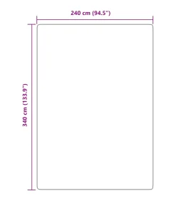 Clearance Hoogpolig vloerkleed NAVARRA 240x340 cm polyester zilvergrijs Tapijten