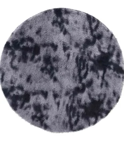 vidaXL Hoogpolig vloerkleed NAVARRA 240x240 cm polyester donkergrijs