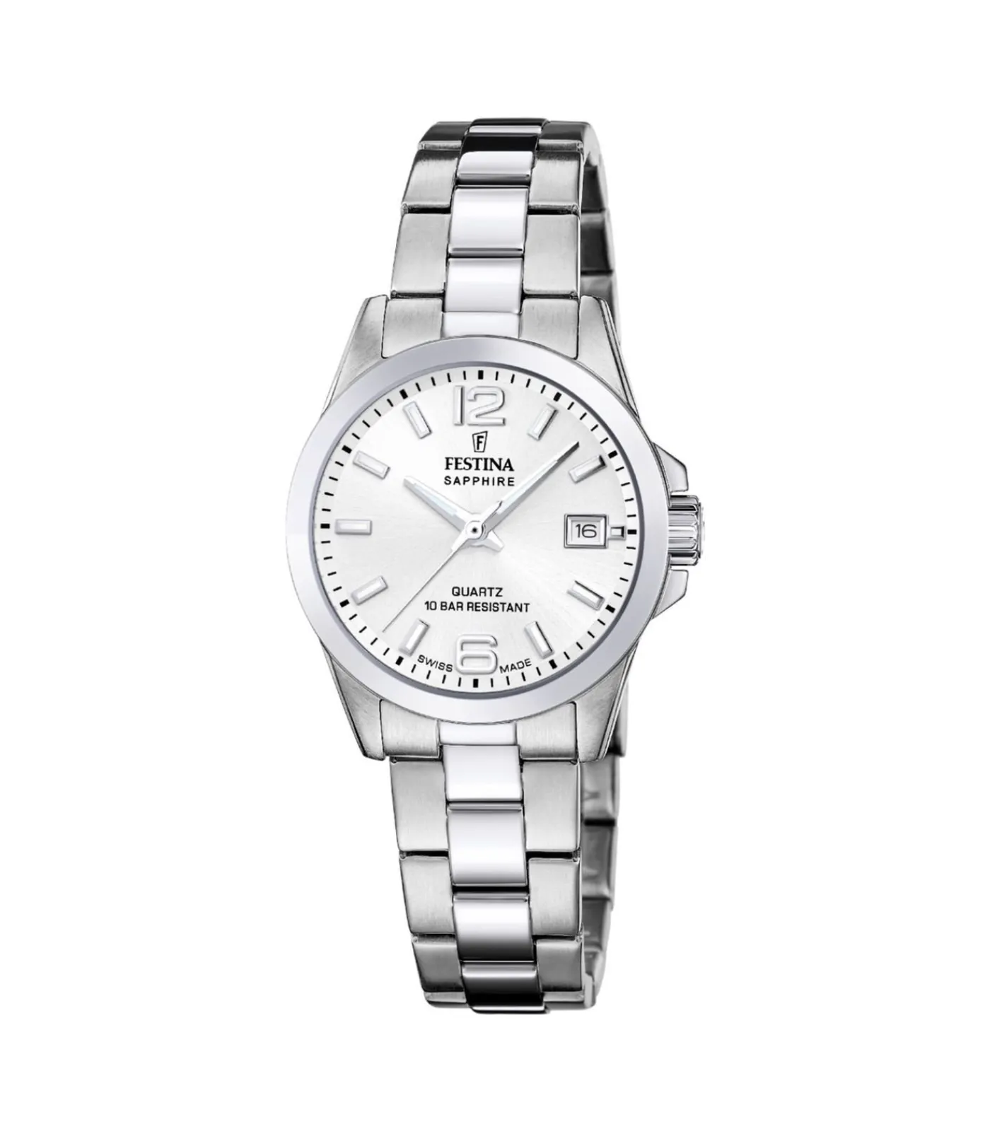 DAMES FESTINA Horloge Acero Clasico Swiss Made