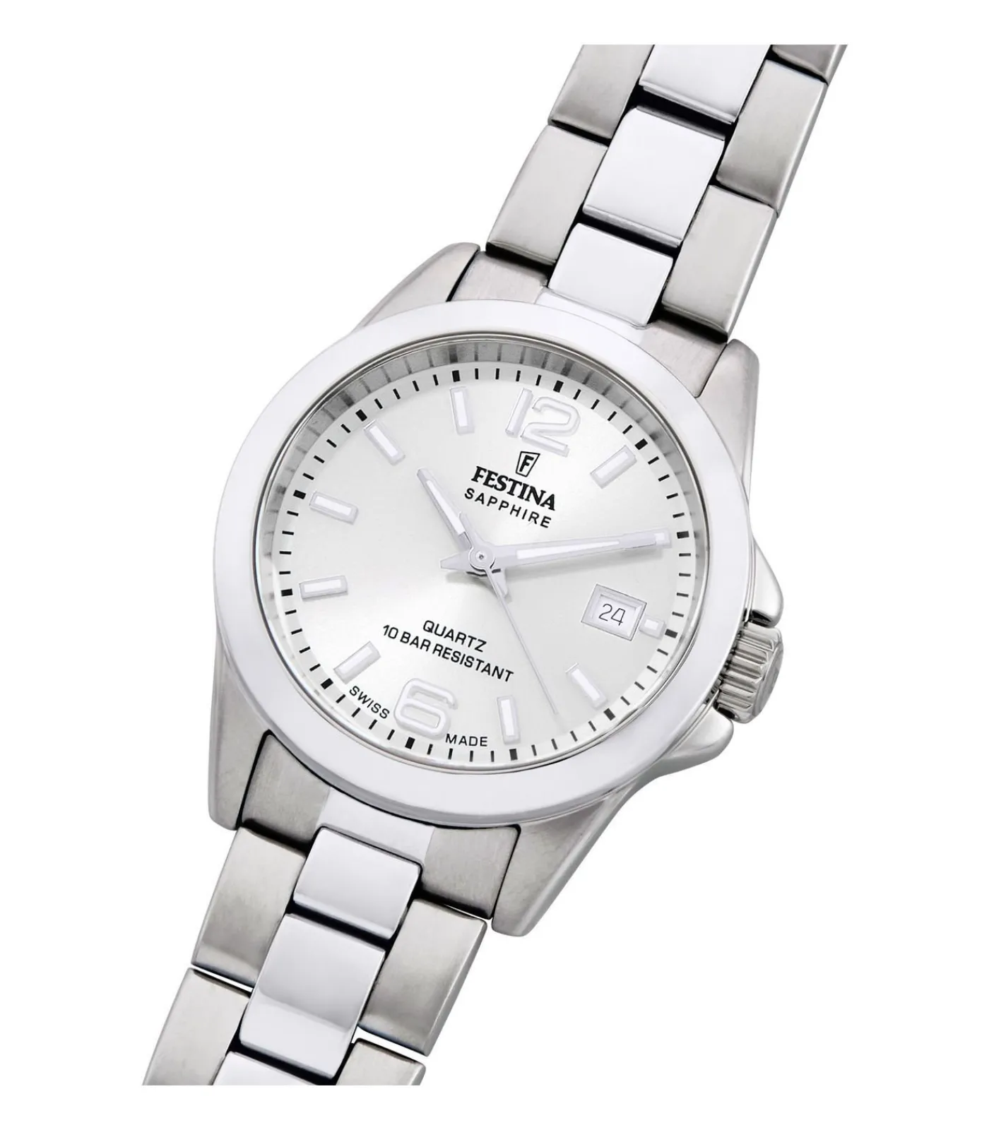 DAMES FESTINA Horloge Acero Clasico Swiss Made