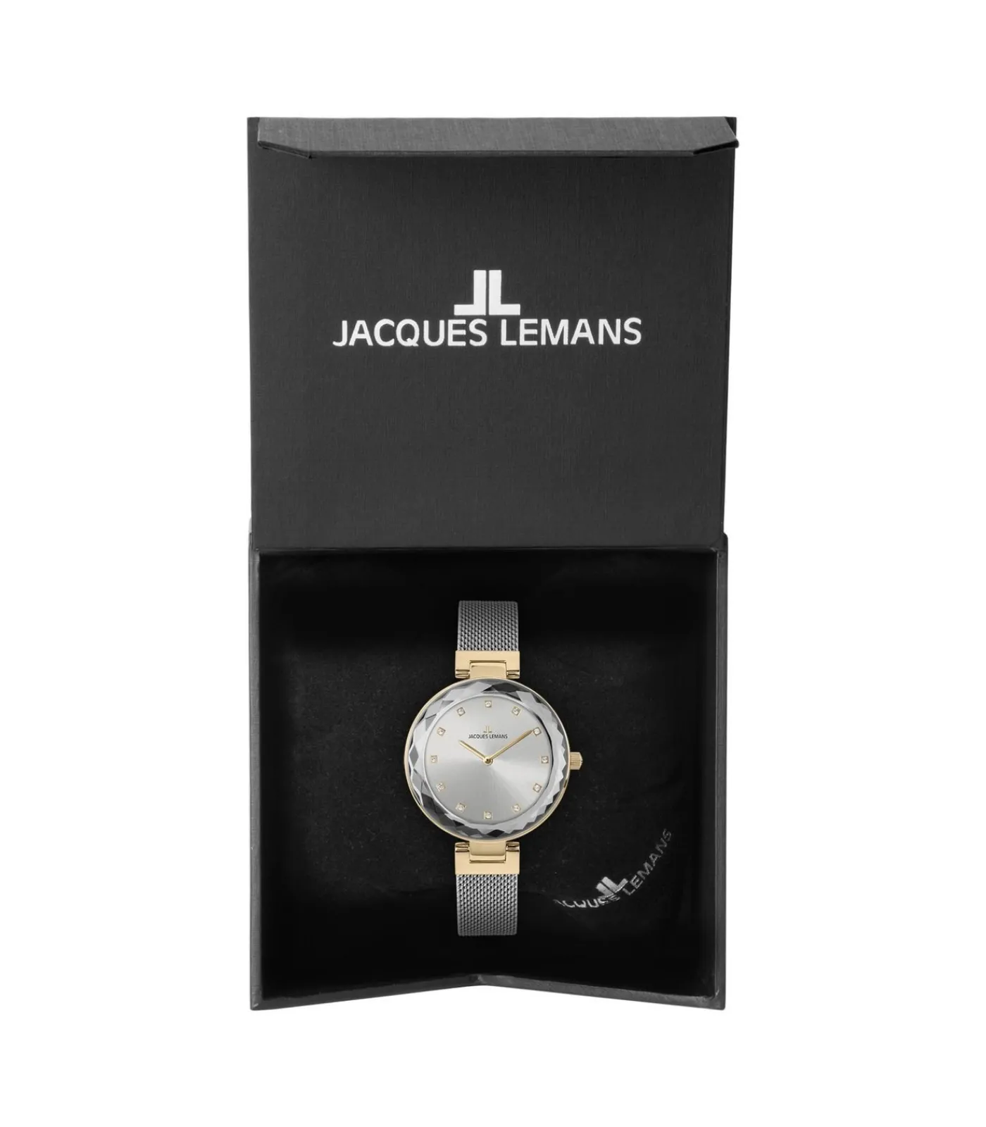 DAMES Jacques Lemans Horloge Milano Crystal Silver - Gold