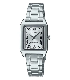 Clearance Horloge op stalen armband met wit kast LTP-B150D-7BEF DAMES Horloges