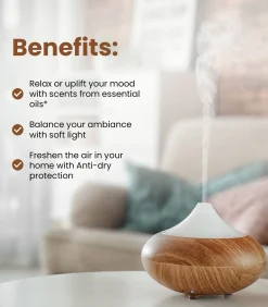 Dr Botanicals Houten Aromadiffuser Transparante Bovenkant [USB]