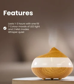 Hot Houten Aromadiffuser Transparant Paneel [USB] Kaarsen & Kaarshouders