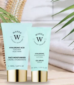 Warda Hyaluron dagcrème en gelserumset