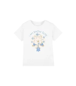 Hot I AM SNOW CUTE - T-shirt - Wit Kinderen T-Shirts & Polo's