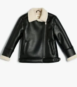 Imitatieleer Normale lengte Jasje Kinderen Jassen