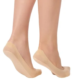 Best Invisible Set x2 paar ballerina's voetbeschermers huid DAMES Sokken En Panty's