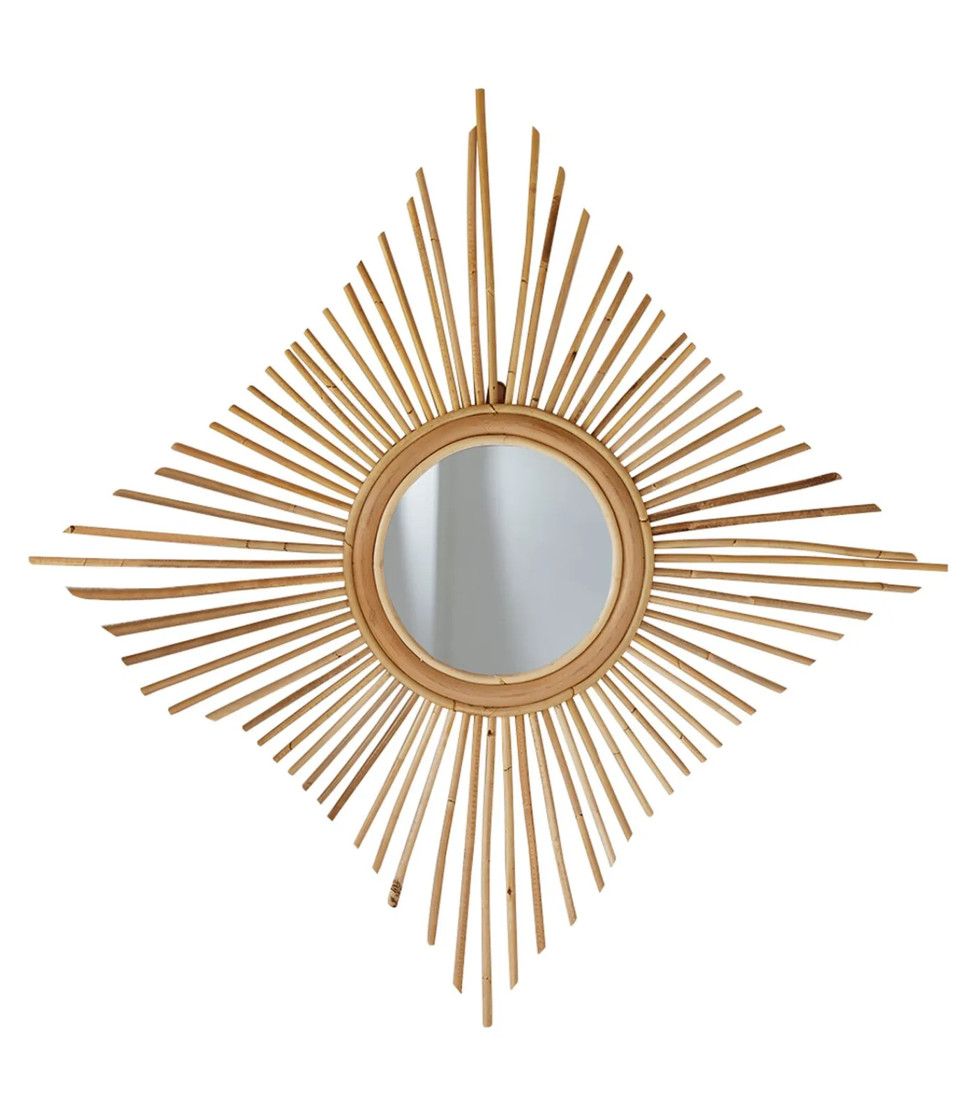 Tikamoon Isidore - Spiegel van natuurlijk rotan 80 cm