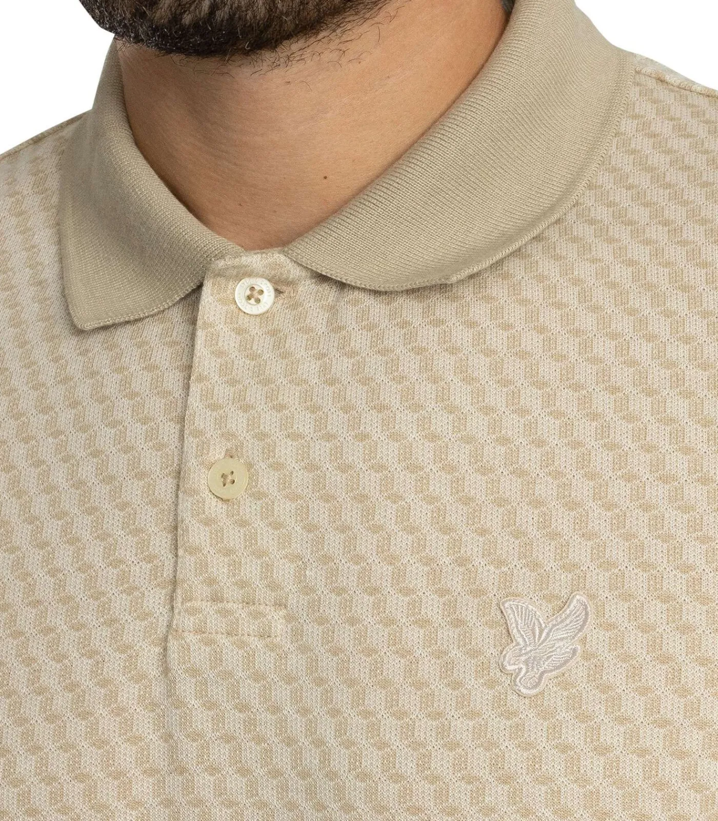Heren Lyle & Scott Jacquard Poloshirt