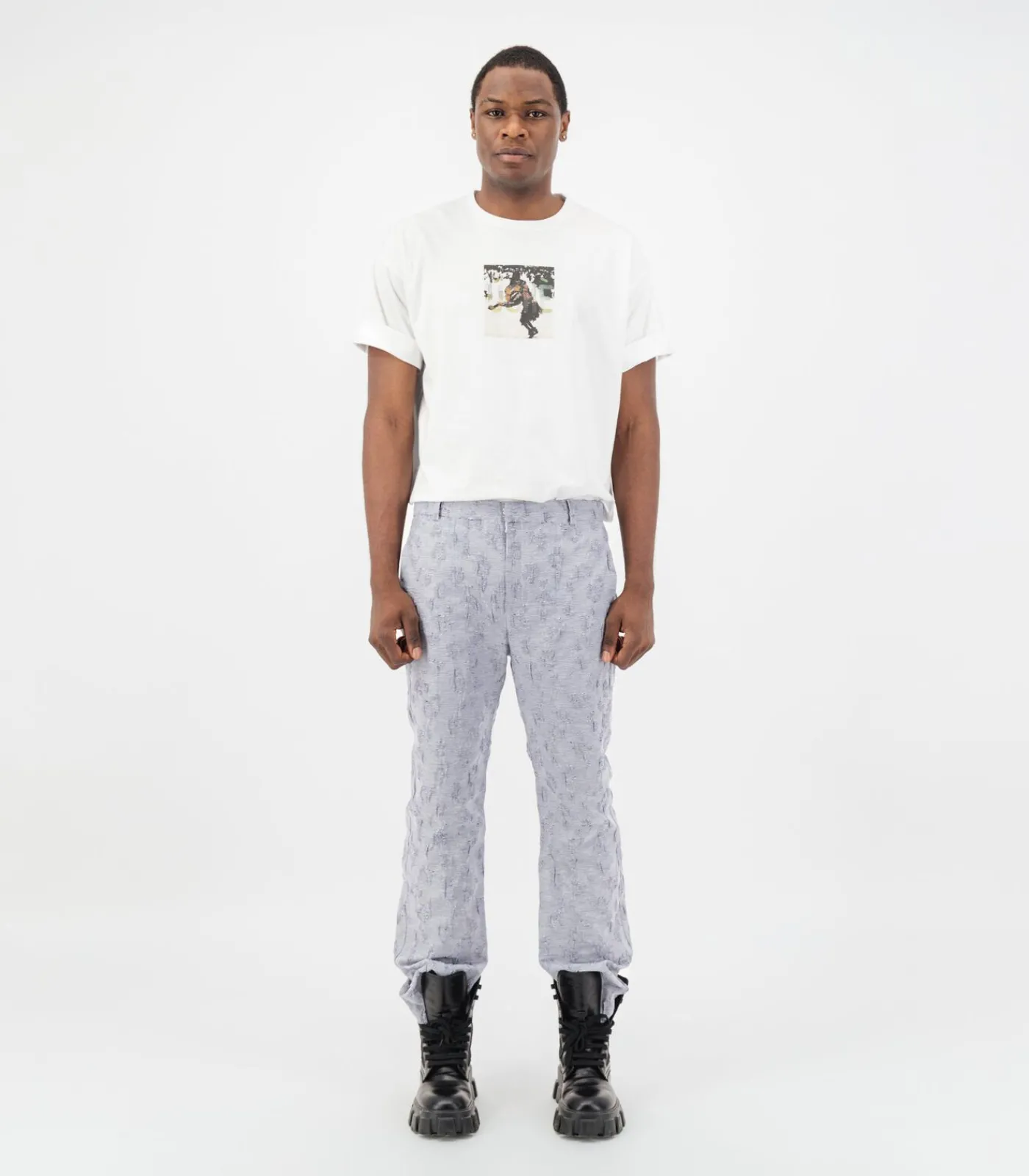 Heren ÚCHÈ Jacquardbroek met reliëf