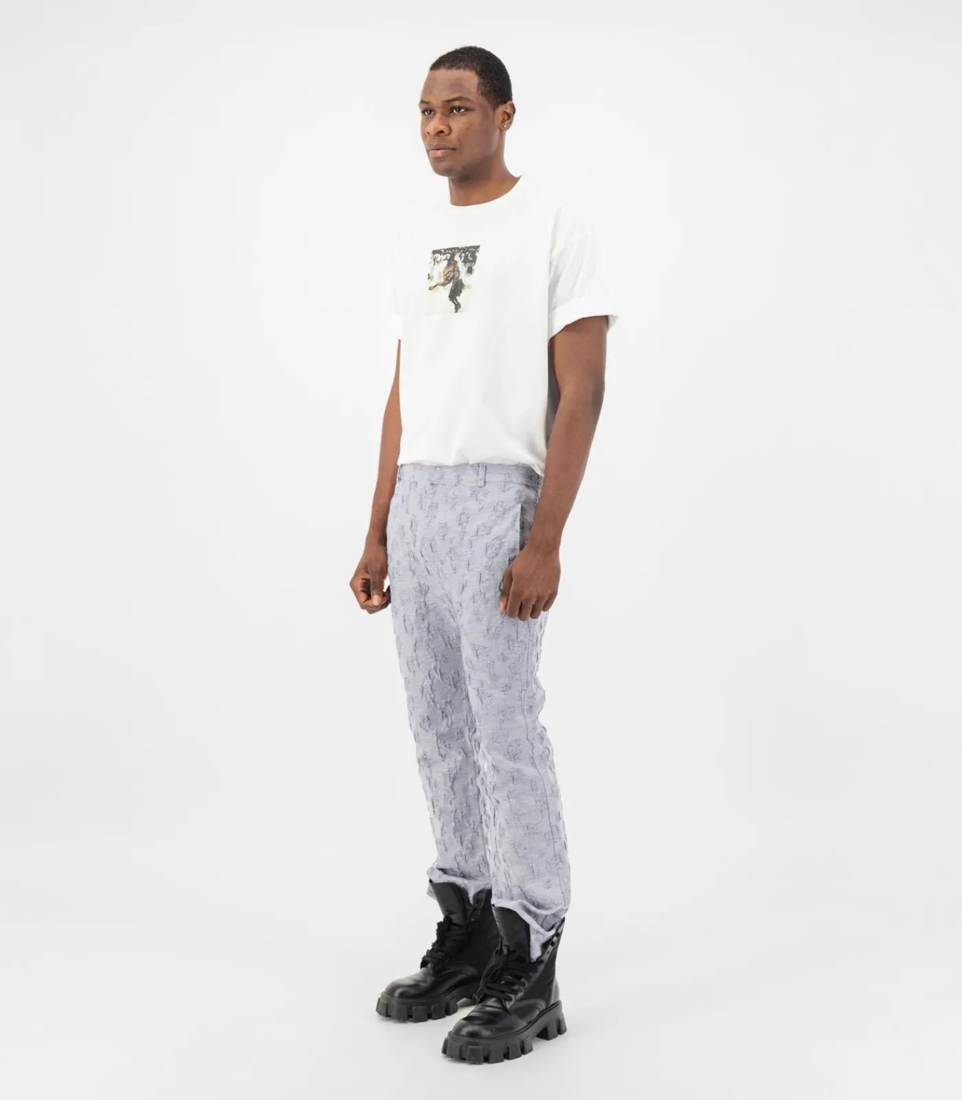 Heren ÚCHÈ Jacquardbroek met reliëf