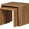 WOOOD Jasmijn Bijzettafels - Recycled Teak - Naturel - Set van 2